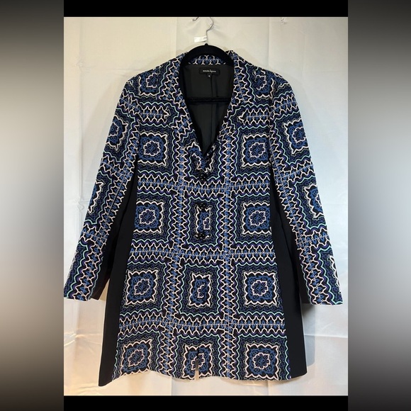 Nanette Lepore Size 10 coat dress tunic embroidered